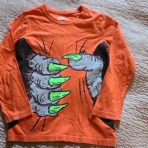 OshKosh B'gosh Orange and Green Long Sleeve Tee